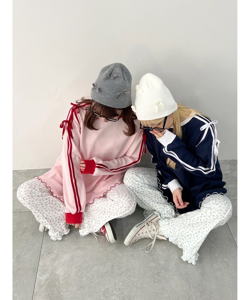 WC（ダブル シー）の「リトルフラワーワッフルフリルパンツ（その他パンツ・レディース・ピンク/サックスブルー・FREE）」の15枚目の写真