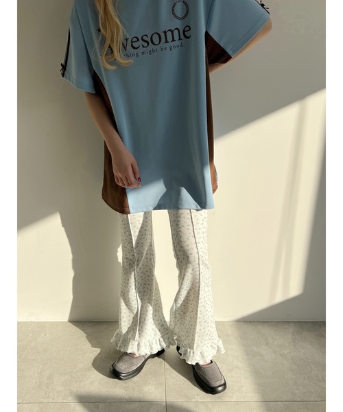 WC（ダブル シー）の「リトルフラワーワッフルフリルパンツ（その他パンツ・レディース・ピンク/サックスブルー・FREE）」の5枚目の写真