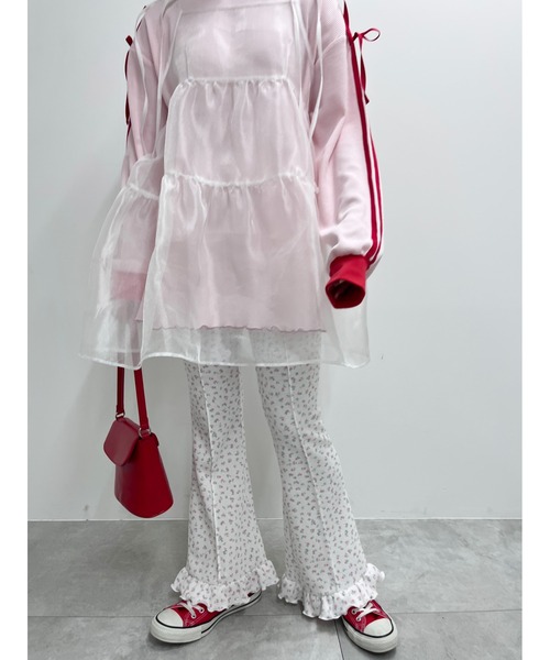 WC（ダブル シー）の「リトルフラワーワッフルフリルパンツ（その他パンツ・レディース・ピンク/サックスブルー・FREE）」の22枚目の写真