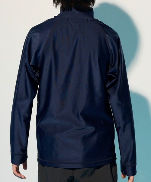 RUSTY（ラスティ）の「【RUSTY/ラスティー】キッズラッシュガード  ジップアップ UVウェア 日焼け対策 水着 スクール水着 スマイル柄（ラッシュガード・キッズ・ブラック/ホワイト/ネイビー・130/140/150/160/170）」の17枚目の写真