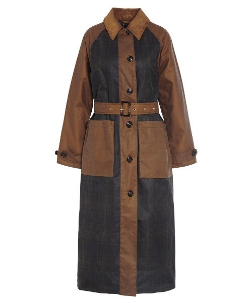 Barbour(バブアー)の「Everley ワックス コットン シングル トレンチコート(トレンチコート・レディース・ベージュ/グリーン・10/8)」の7枚目の写真