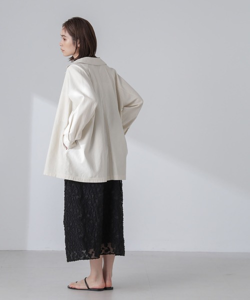 NANO universe（ナノユニバース）の「コットンシャツジャケット（シャツ/ブラウス・レディース・アイボリー/ライトカーキ・S/M）」の9枚目の写真