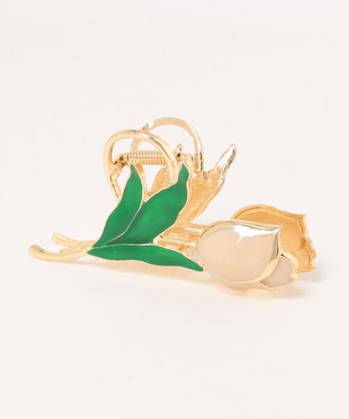 カヤ（カヤ）の「【カヤ】チューリップ咲きバンスクリップ（バレッタ/ヘアクリップ・レディース・レッド/ピンク/アイボリー・FREE）」の3枚目の写真