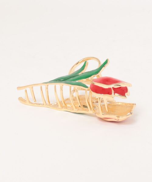 カヤ（カヤ）の「【カヤ】チューリップ咲きバンスクリップ（バレッタ/ヘアクリップ・レディース・レッド/ピンク/アイボリー・FREE）」の5枚目の写真