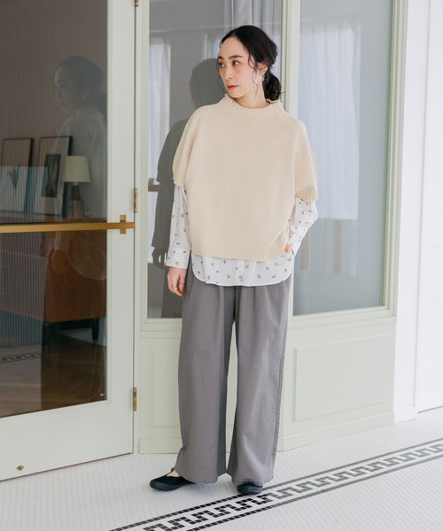 studio CLIP（スタディオクリップ）の「《days》柔らかタックチノパンツ[プチ・プラスサイズあり]（チノパンツ・レディース・ベージュ/ネイビー/グレー・MEDIUM/ﾌﾘｰ(L)/PF/LARGE）」の11枚目の写真