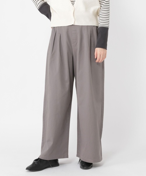 studio CLIP（スタディオクリップ）の「《days》柔らかタックチノパンツ[プチ・プラスサイズあり]（チノパンツ・レディース・ベージュ/ネイビー/グレー・MEDIUM/ﾌﾘｰ(L)/PF/LARGE）」の15枚目の写真