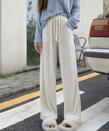 セミワイドパンツハイウエストロングパンツ