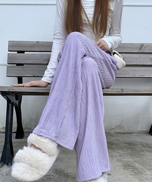 Miniministore(ミニミニストア)の「セミワイドパンツハイウエストロングパンツ(その他パンツ・レディース・ブラック/アイボリー/ラベンダー/ピンク・FREE)」の19枚目の写真