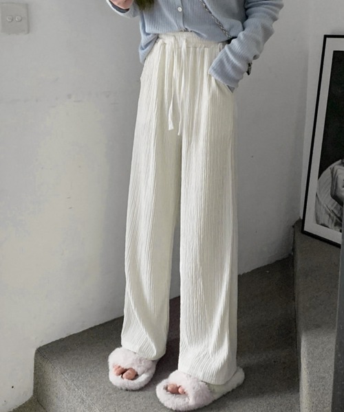 Miniministore(ミニミニストア)の「セミワイドパンツハイウエストロングパンツ(その他パンツ・レディース・ブラック/アイボリー/ラベンダー/ピンク・FREE)」の21枚目の写真