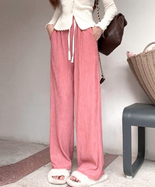 Miniministore(ミニミニストア)の「セミワイドパンツハイウエストロングパンツ(その他パンツ・レディース・ブラック/アイボリー/ラベンダー/ピンク・FREE)」の13枚目の写真