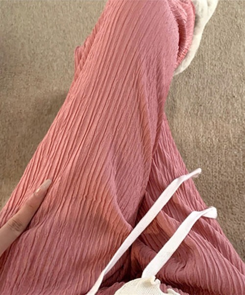 Miniministore(ミニミニストア)の「セミワイドパンツハイウエストロングパンツ(その他パンツ・レディース・ブラック/アイボリー/ラベンダー/ピンク・FREE)」の15枚目の写真