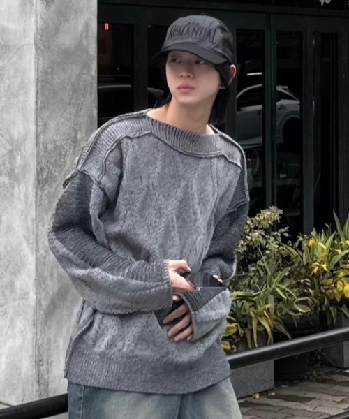 NOMANUAL（NOMANUAL）の「【NOMANUAL】2C TRUCKER BALL CAP / 【ノーマニュアル】ロゴボールキャップ（キャップ・メンズ・チャコール/ブラック・ONE SIZE）」の18枚目の写真