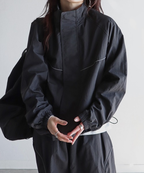 新品　ROSIER フロントジッパーナイロンジャケット　ブルゾン　日本製 SLY | FRONT ZIP CROP ブルゾン (ブルゾン ) |SHEL'TTER WEBSTORE