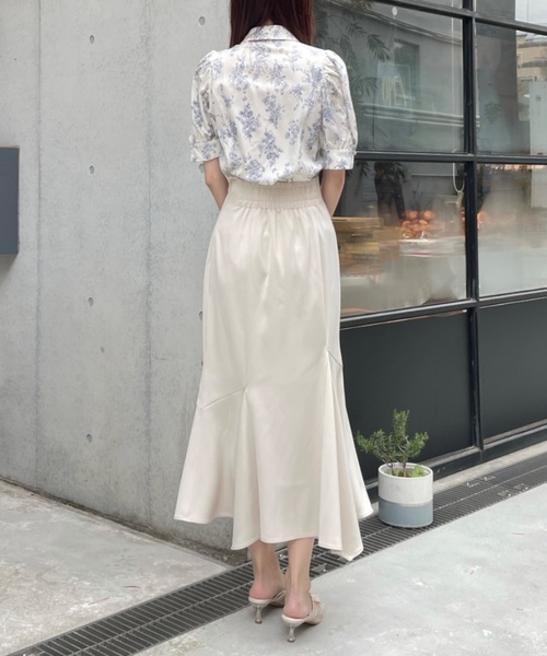 ELISABETTA FRANCHI スカーフ付き・シャツ ワンピース ミーア スカーフベルト付き開襟シャツワンピース カーキ - メルカリ