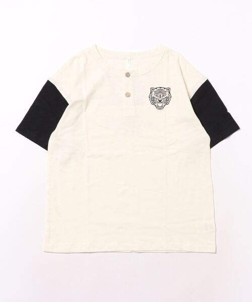 【セール】《Rylee＋Cru》HENLEY CONTRAST TEE || TIGER（その他ベビー用品）｜Rylee + Cru（ライリーアンドクルー） 5,194円