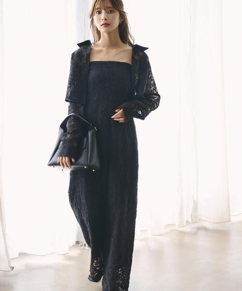 PROPORTION BODY DRESSING(プロポーションボディドレッシング)の「メッシュレースシャツ / 1214110410(シャツ/ブラウス・レディース・ブラック/ホワイト・FREE)」の4枚目の写真