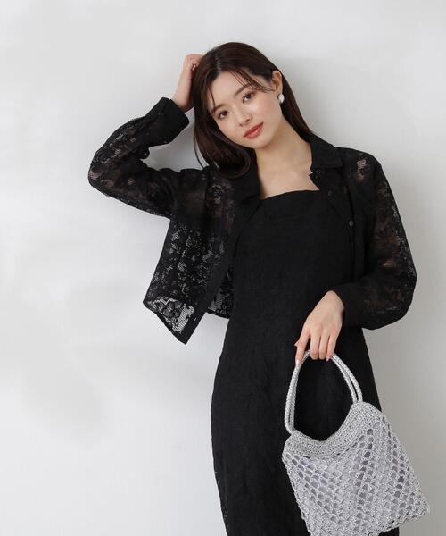 PROPORTION BODY DRESSING(プロポーションボディドレッシング)の「メッシュレースシャツ / 1214110410(シャツ/ブラウス・レディース・ブラック/ホワイト・FREE)」の6枚目の写真