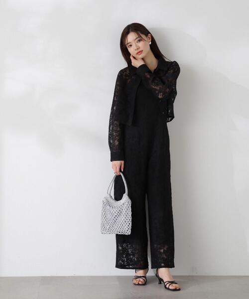 PROPORTION BODY DRESSING(プロポーションボディドレッシング)の「メッシュレースシャツ / 1214110410(シャツ/ブラウス・レディース・ブラック/ホワイト・FREE)」の9枚目の写真