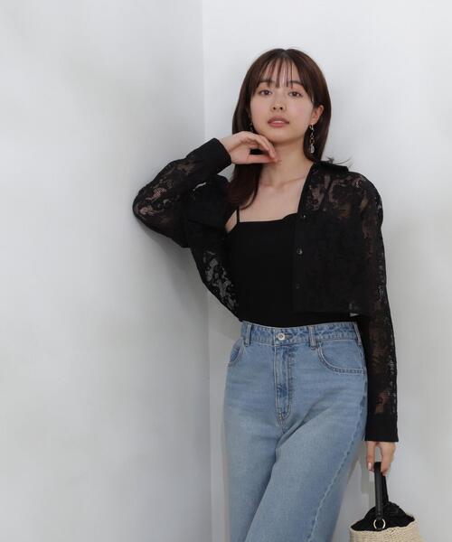 PROPORTION BODY DRESSING(プロポーションボディドレッシング)の「メッシュレースシャツ / 1214110410(シャツ/ブラウス・レディース・ブラック/ホワイト・FREE)」の12枚目の写真