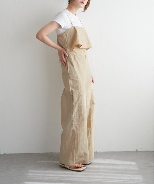 notch.（ノッチ）の「ビスチェ風サロペット（サロペット/オーバーオール・レディース・ネイビー/ベージュ・M）」の5枚目の写真