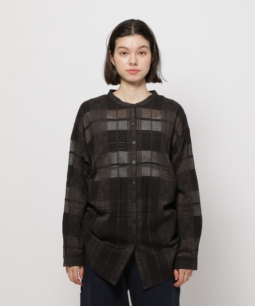 niko and...(ニコアンド)の「シアーチェックシャーリングシャツ(シャツ/ブラウス・レディース・ブルー/ブラック/アイボリー・FREE)」の17枚目の写真