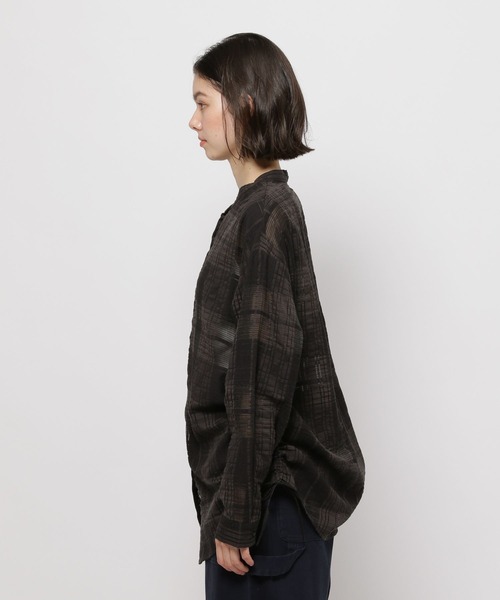 niko and...(ニコアンド)の「シアーチェックシャーリングシャツ(シャツ/ブラウス・レディース・ブルー/ブラック/アイボリー・FREE)」の18枚目の写真