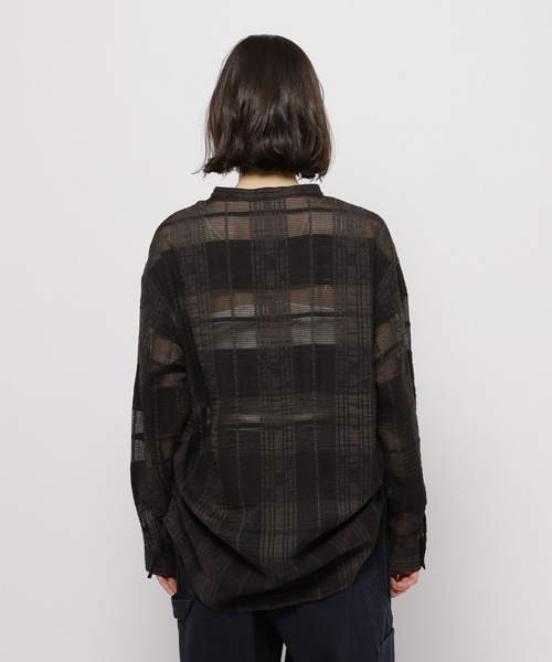 niko and...(ニコアンド)の「シアーチェックシャーリングシャツ(シャツ/ブラウス・レディース・ブルー/ブラック/アイボリー・FREE)」の19枚目の写真