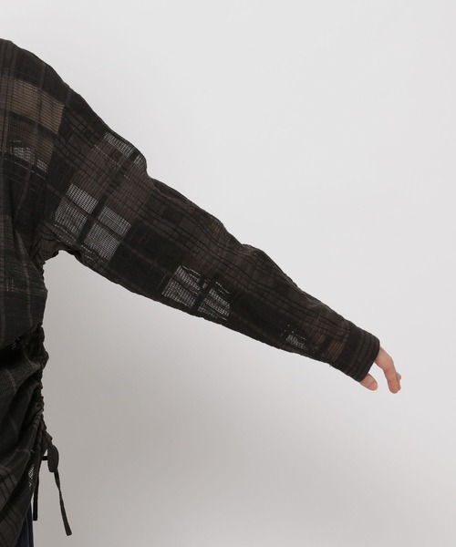 niko and...(ニコアンド)の「シアーチェックシャーリングシャツ(シャツ/ブラウス・レディース・ブルー/ブラック/アイボリー・FREE)」の11枚目の写真