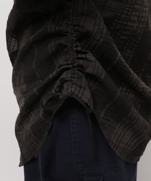 niko and...(ニコアンド)の「シアーチェックシャーリングシャツ(シャツ/ブラウス・レディース・ブルー/ブラック/アイボリー・FREE)」の13枚目の写真