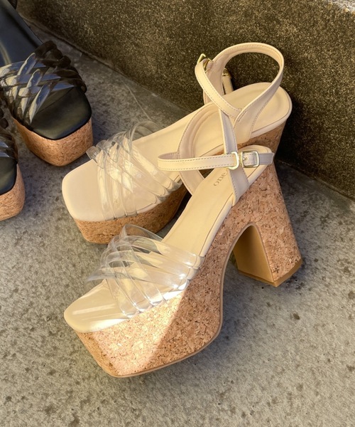 one wayザッカ（ワンウェイザッカ）の「クリアチューブ厚底コルク