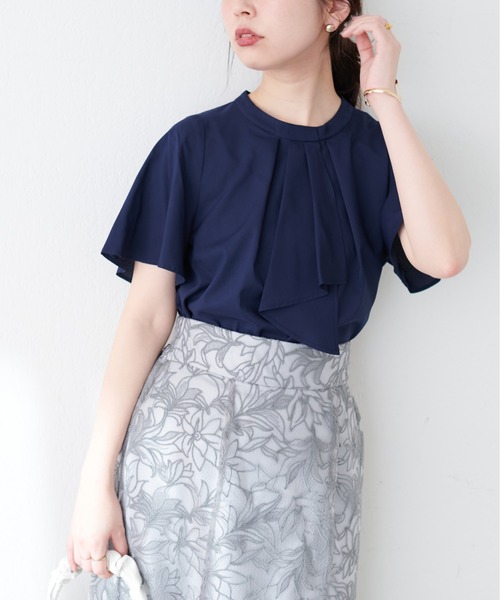 natural couture（ナチュラルクチュール）の「スカーフボータイフレア袖ブラウス（シャツ/ブラウス・レディース・グレイッシュベージュ/アイボリー/ブラウン/その他2/その他1/ネイビー/ミント・FREE）」の6枚目の写真