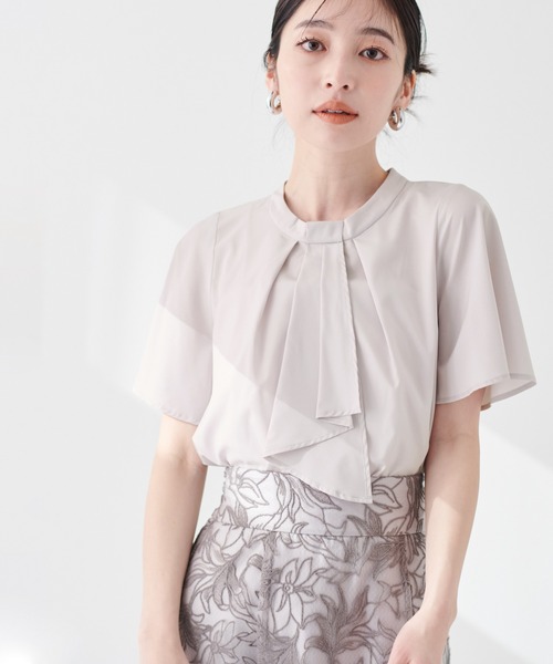 natural couture（ナチュラルクチュール）の「スカーフボータイフレア袖ブラウス（シャツ/ブラウス・レディース・グレイッシュベージュ/アイボリー/ブラウン/その他2/その他1/ネイビー/ミント・FREE）」の18枚目の写真