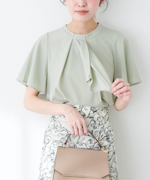 natural couture（ナチュラルクチュール）の「スカーフボータイフレア袖ブラウス（シャツ/ブラウス・レディース・グレイッシュベージュ/アイボリー/ブラウン/その他2/その他1/ネイビー/ミント・FREE）」の20枚目の写真