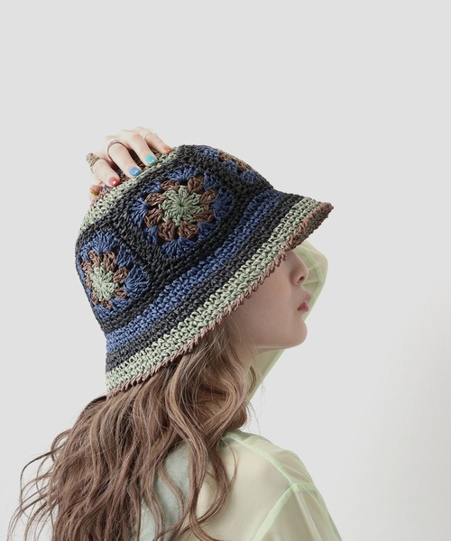 Sense of Grace（センスオブグレース）の「フラワーモチーフ ペーパーハット（ハット・レディース・ブラック/オレンジ/ナチュラル/ベージュ/アッシュ/ブラック系その他・FREE）」の9枚目の写真