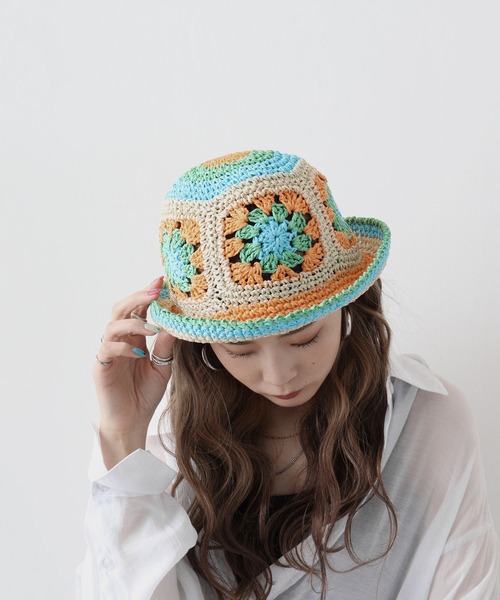 Sense of Grace（センスオブグレース）の「フラワーモチーフ ペーパーハット（ハット・レディース・ブラック/オレンジ/ナチュラル/ベージュ/アッシュ/ブラック系その他・FREE）」の13枚目の写真