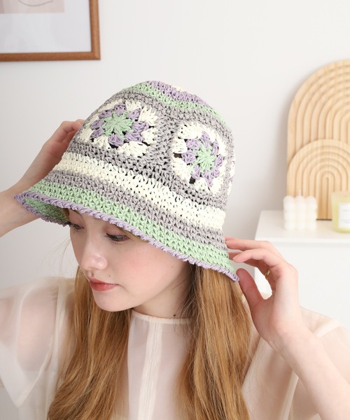 Sense of Grace（センスオブグレース）の「フラワーモチーフ ペーパーハット（ハット・レディース・ブラック/オレンジ/ナチュラル/ベージュ/アッシュ/ブラック系その他・FREE）」の19枚目の写真