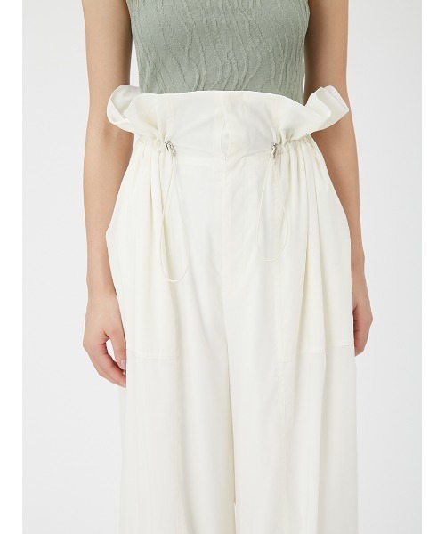 FRAY I.D(フレイアイディー)の「フリルドロストパラシュートパンツ(その他パンツ・レディース・ライトグレー/ホワイト/ネイビー・1/0)」の7枚目の写真