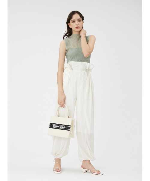 FRAY I.D(フレイアイディー)の「フリルドロストパラシュートパンツ(その他パンツ・レディース・ライトグレー/ホワイト/ネイビー・1/0)」の15枚目の写真