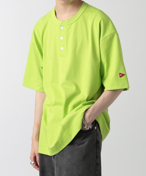 Healthknit(ヘルスニット)の「【Healthknit】ドライジャージー ヘンリーネックTシャツ /51038(Tシャツ/カットソー・メンズ・チャコールグレー/ホワイト/イエロー・M/L)」の10枚目の写真