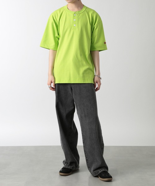 Healthknit(ヘルスニット)の「【Healthknit】ドライジャージー ヘンリーネックTシャツ /51038(Tシャツ/カットソー・メンズ・チャコールグレー/ホワイト/イエロー・M/L)」の11枚目の写真