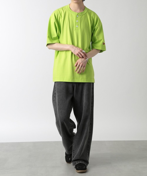 Healthknit(ヘルスニット)の「【Healthknit】ドライジャージー ヘンリーネックTシャツ /51038(Tシャツ/カットソー・メンズ・チャコールグレー/ホワイト/イエロー・M/L)」の12枚目の写真
