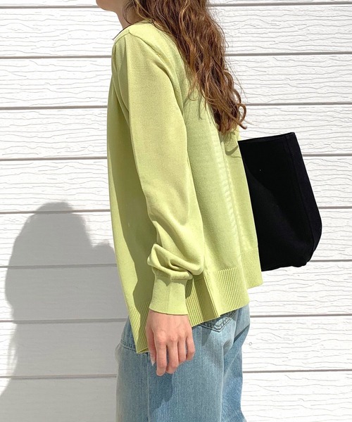 Q（キュー）の「UVクルーカーデ（カーディガン/ボレロ・レディース・グリーン系/ホワイト/ラベンダー・MEDIUM）」の10枚目の写真