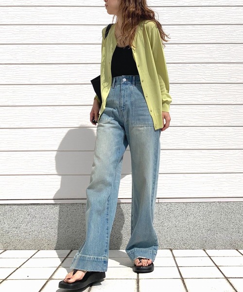 Q（キュー）の「UVクルーカーデ（カーディガン/ボレロ・レディース・グリーン系/ホワイト/ラベンダー・MEDIUM）」の15枚目の写真