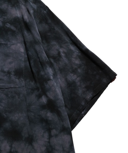SUNNY SPORTS(サニースポーツ)の「SUNNY SPORTS / サニースポーツ TIE-DYE BOX SHIRTS タイダイ ボックスシルエット レーヨン半袖シャツ(シャツ/ブラウス・メンズ・ブラック/ベージュ・MEDIUM/LARGE/X-SMALL)」の7枚目の写真