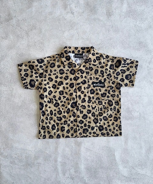 WILD THINGS(ワイルドシングス)の「【WILD THINGS】別注S/Sシャツ(100~150cm)(シャツ/ブラウス・キッズ・ベージュ/グリーン・100/110/120/130/140/150)」の2枚目の写真