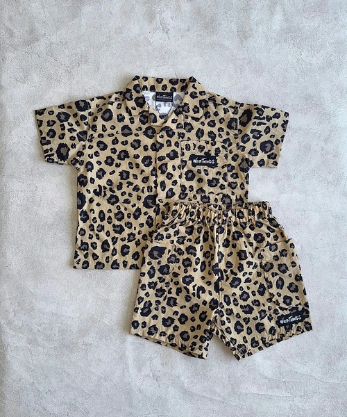 WILD THINGS(ワイルドシングス)の「【WILD THINGS】別注S/Sシャツ(100~150cm)(シャツ/ブラウス・キッズ・ベージュ/グリーン・100/110/120/130/140/150)」の3枚目の写真