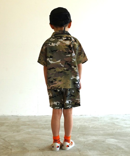 WILD THINGS(ワイルドシングス)の「【WILD THINGS】別注S/Sシャツ(100~150cm)(シャツ/ブラウス・キッズ・ベージュ/グリーン・100/110/120/130/140/150)」の12枚目の写真