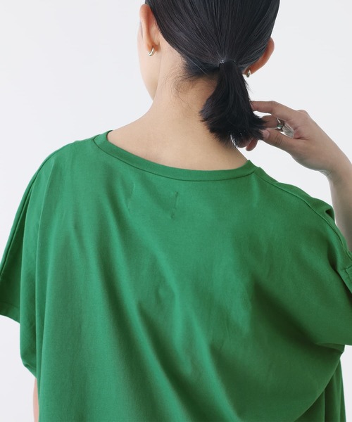 n'OrLABEL(ノアールレーベル)の「アシメドロストTシャツ(Tシャツ/カットソー・レディース・グリーン/ブラック/オフホワイト・FREE)」の8枚目の写真