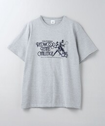 着用一回【ROKU ロク】レトロスポーツTシャツ Mサイズ 杢グレー 半袖 6（ロク）の「＜6(ROKU)＞レトロスポーツ Tシャツ（Tシャツ