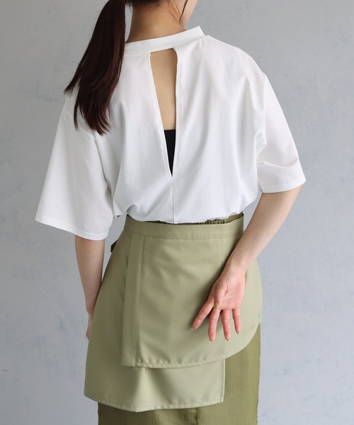 &g'aime（アンジェム）の「【&g’aime】バックオープンカットソー（Tシャツ/カットソー・レディース・チャコールグレー/ブラック/ホワイト・FREE）」の17枚目の写真